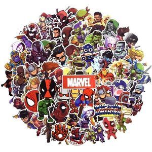 LOT of 100 Vinyl Marvel Stickers